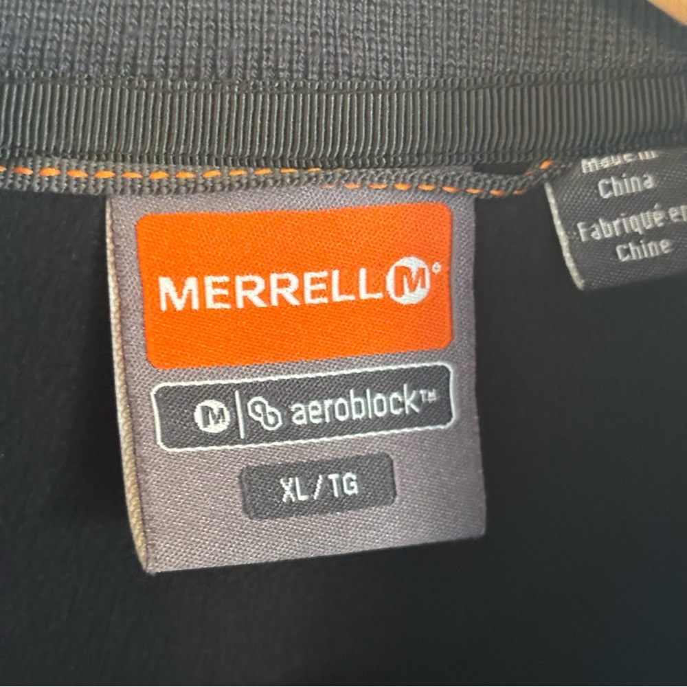 Merrell Men’s XL Charcoal Gray Wool Blend AeroBlock Full Zip Outdoor Jacket - Picture 4 of 11